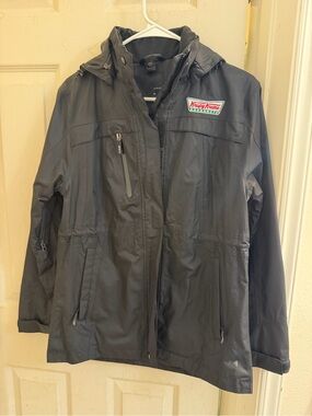 Women's Black Hooded Jacket Krispy Kreme